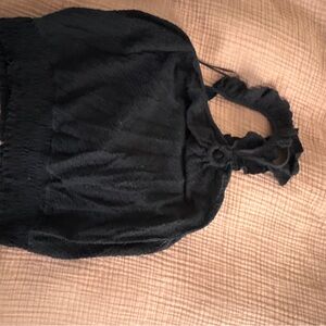 Anthropologie Black Women's halter Top